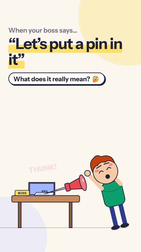 put a pin in it